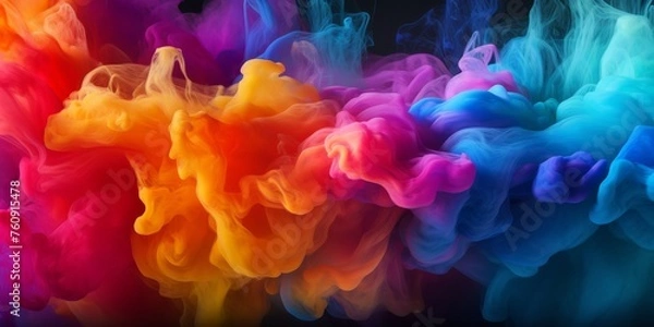 Obraz Group of Colored Smokes Floating in the Air
