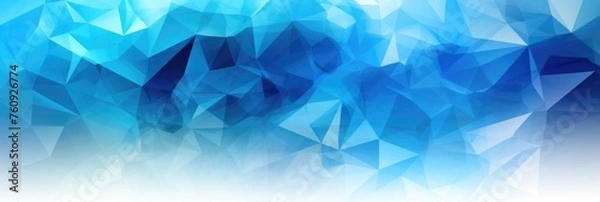 Obraz Geometric Low Poly Blue Texture Design Background
