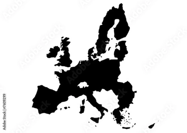 Fototapeta vector map of european union