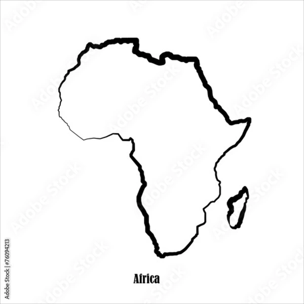 Obraz Mapa Afryki do projektowania