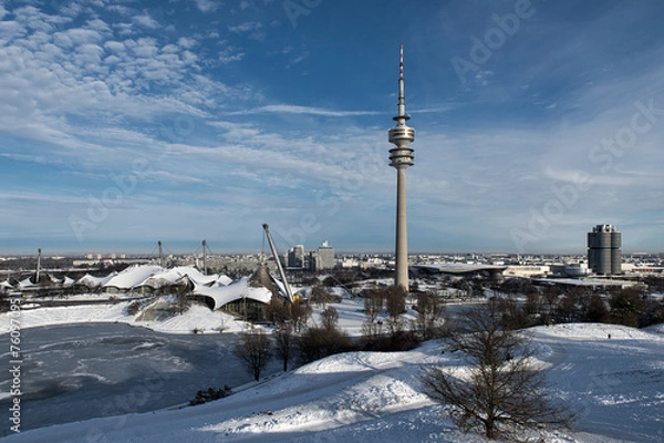 Obraz Olympiagelände München im Winter