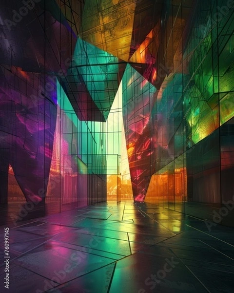 Fototapeta Futuristic Glass Architecture