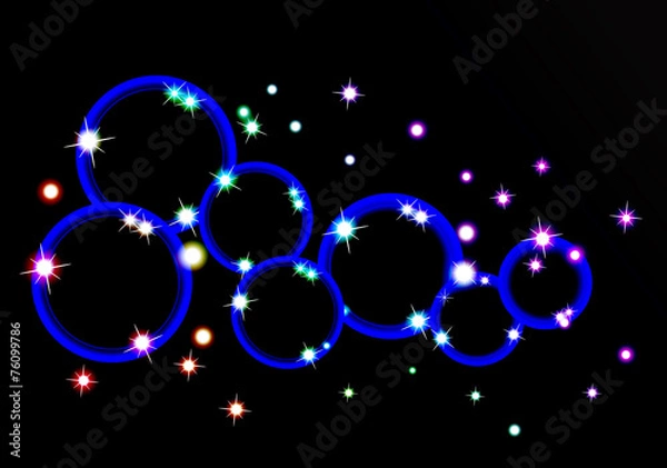 Obraz circle with light and star vector design