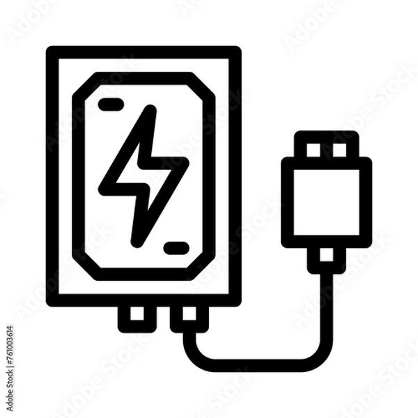 Fototapeta charger line icon