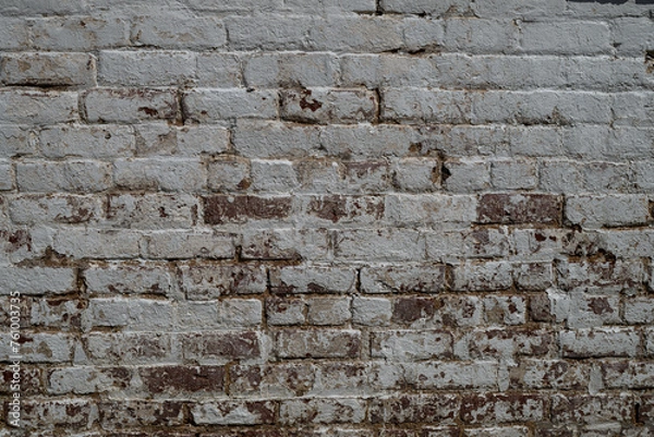 Fototapeta Worn handmade brick wall