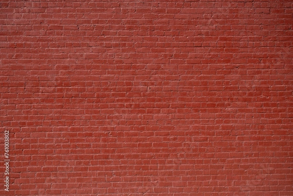 Obraz Red painted brick wall