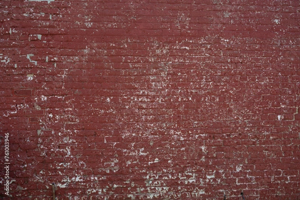 Obraz Peeling red painted wall