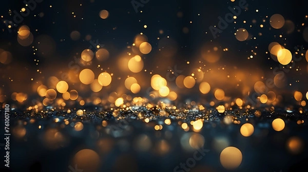 Fototapeta Luxurious golden bokeh background
