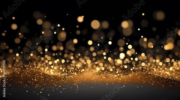Fototapeta Abstract golden bokeh light effect background