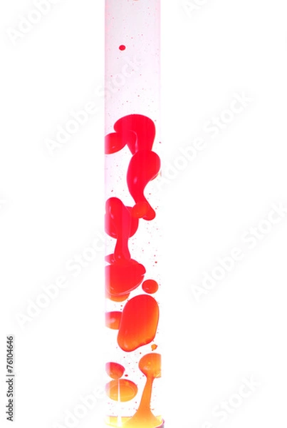 Obraz Red lava lamp. Studio shot, isolated on white background