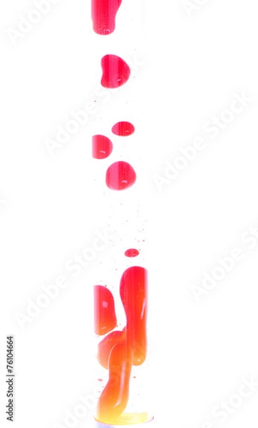 Obraz Red lava lamp. Studio shot, isolated on white background