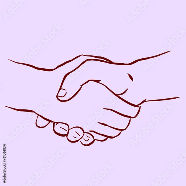 Fototapeta hand with a hand vector for card decoration illustration