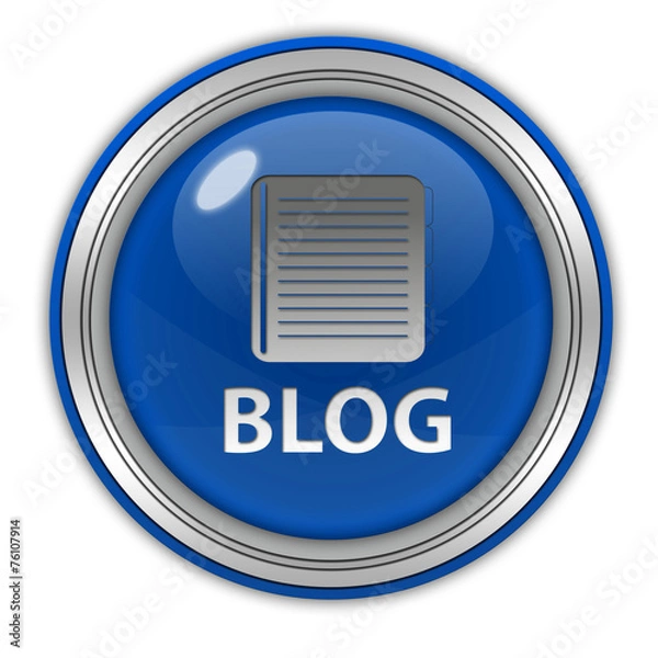 Obraz Blog circular icon on white background