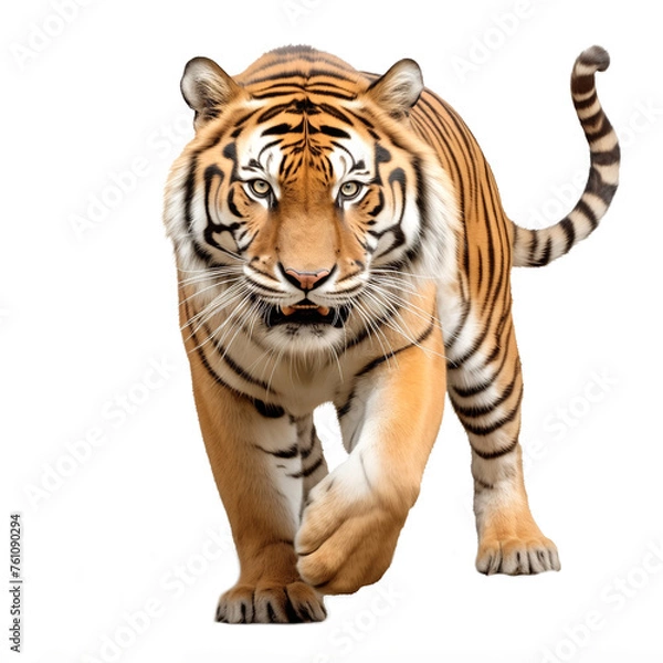 Obraz tiger panthera tigris isolated on white background