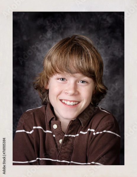Obraz Boy smiling for a school portrait