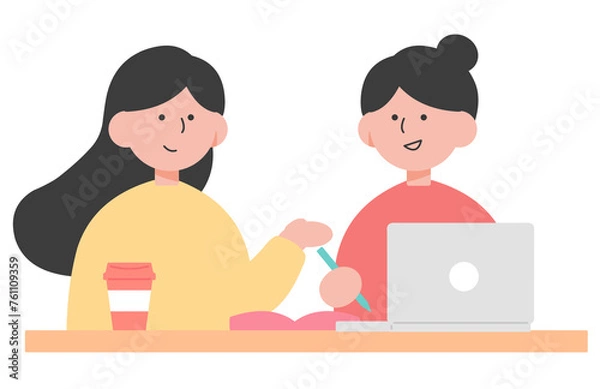 Obraz 귀여운 느낌의 대학생 일러스트