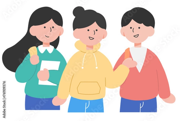 Obraz 귀여운 느낌의 대학생 일러스트