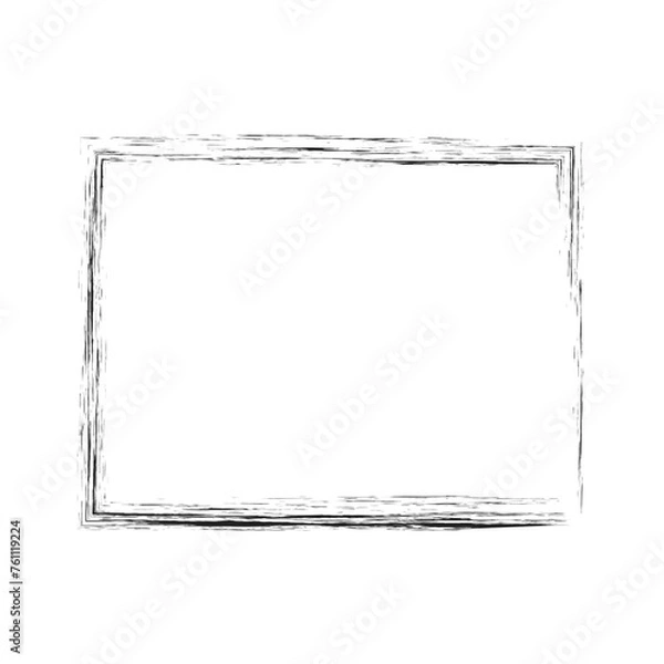 Fototapeta Black Grunge Frame Design. Vector Design on White Background