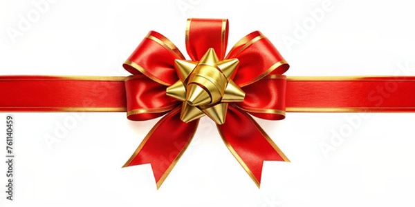 Fototapeta red ribbon and bow isolated, Ribbon, Red ribbon