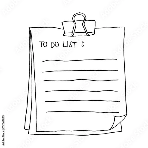 Fototapeta To do list notepad png with line. Fill in note pad.