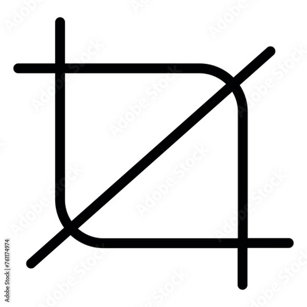 Fototapeta crop simple icon for graphic resources