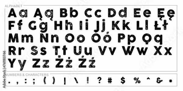 Obraz alphabet letters font set. typography font with trendy letters thin, bold, uppercase, lowercase and numbers. vector illustration.