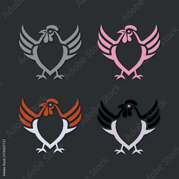 Obraz Chicken bird logo design 