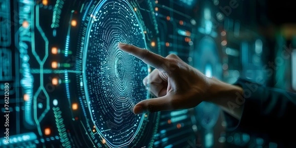 Obraz Understanding the significance of biometric security in safeguarding digital transactions. Concept Biometric Security, Digital Transactions, Safeguarding Data, Authentication Methods
