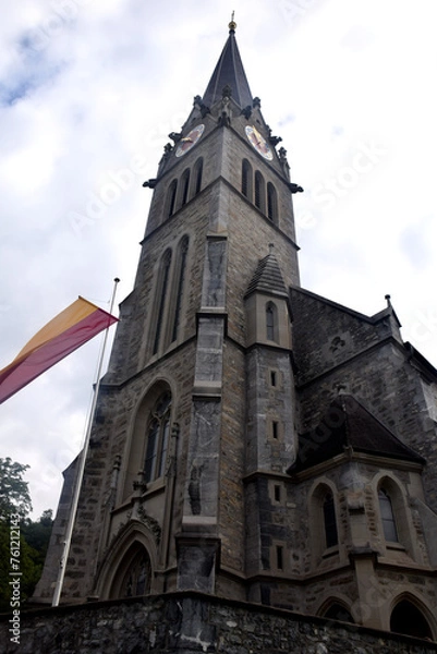 Fototapeta St. Florin chatedral in Vaduz Liechtenstein