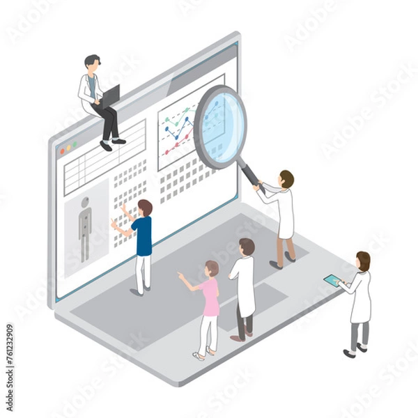 Obraz 医療IT化のイメージイラスト