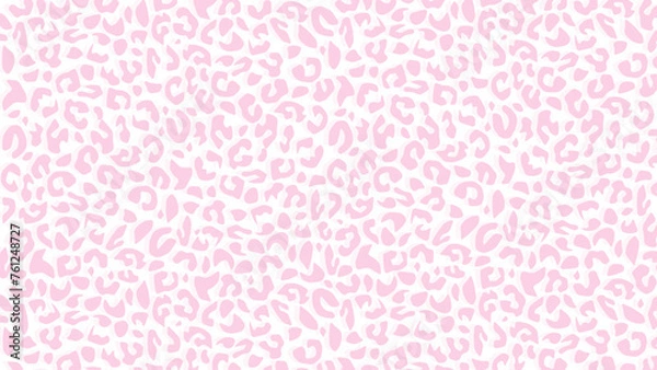 Obraz Leopard skin fur texture pink background	