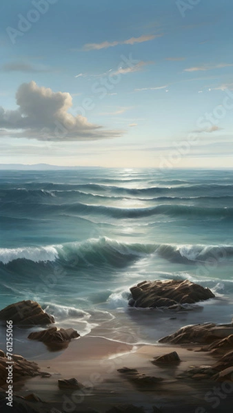 Fototapeta a realistic image of sea don't have water.