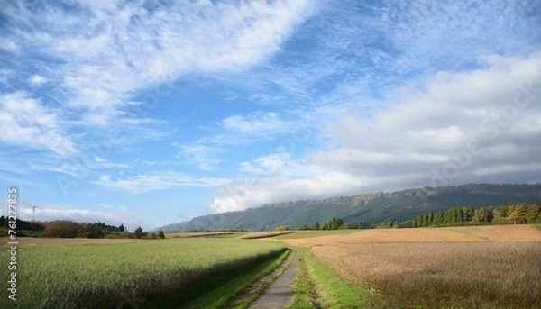 Obraz 地元、田舎道、ふるさと、田舎
