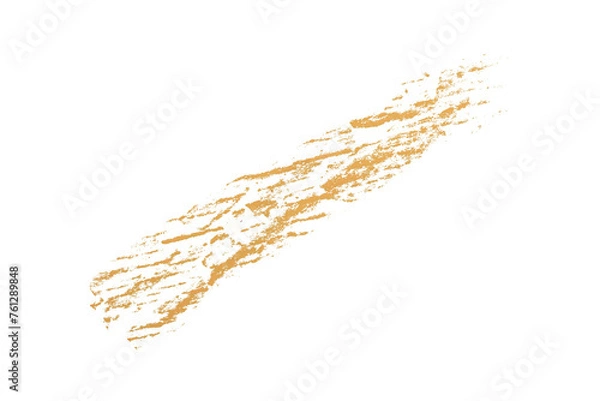 Fototapeta Orange pencil strokes isolated on transparent background