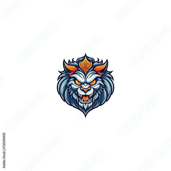Obraz Hand drawn Animal Mascot logo design vector