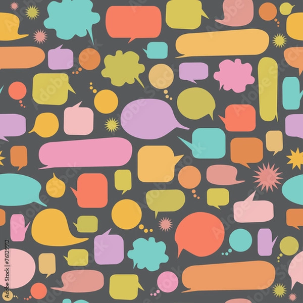 Fototapeta Speech bubbles seamless pattern