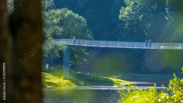 Fototapeta bridge over lake