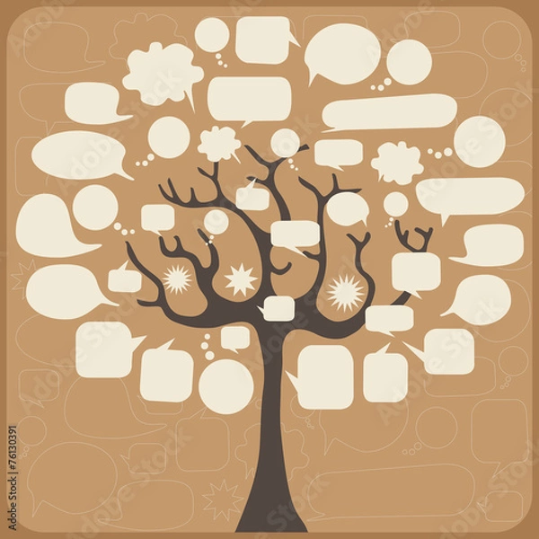 Fototapeta Speech bubble tree