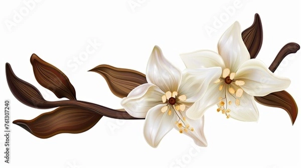Fototapeta Vanilla beans. Generative AI