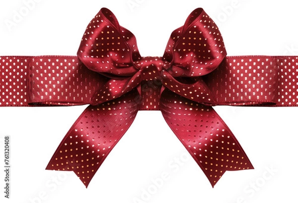 Fototapeta red bow isolated on white. Transparent background. PNG