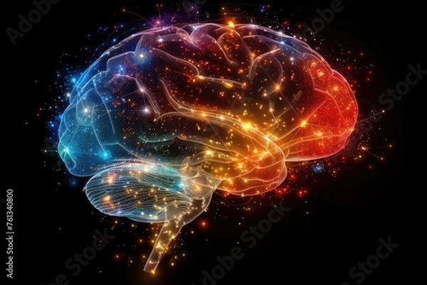 Fototapeta brain technology from artificial intelligence connection digital network professional photography