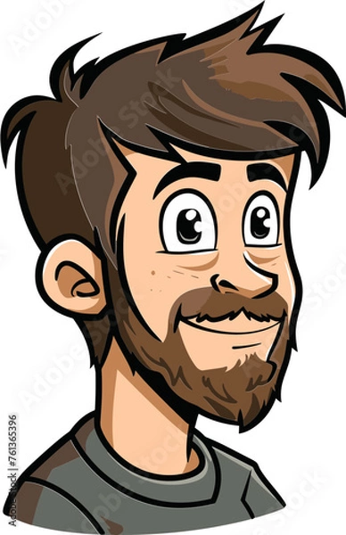 Fototapeta Casual Man Vector Portrait