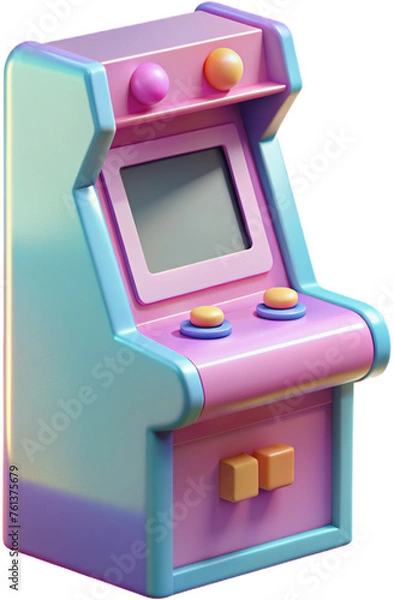 Obraz arcade-game-cabinet-pastel--from-the-90-s---aesthe
