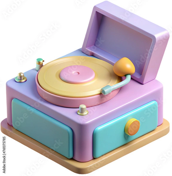 Obraz record-player-pastel--from-the-90-s---aesthetic