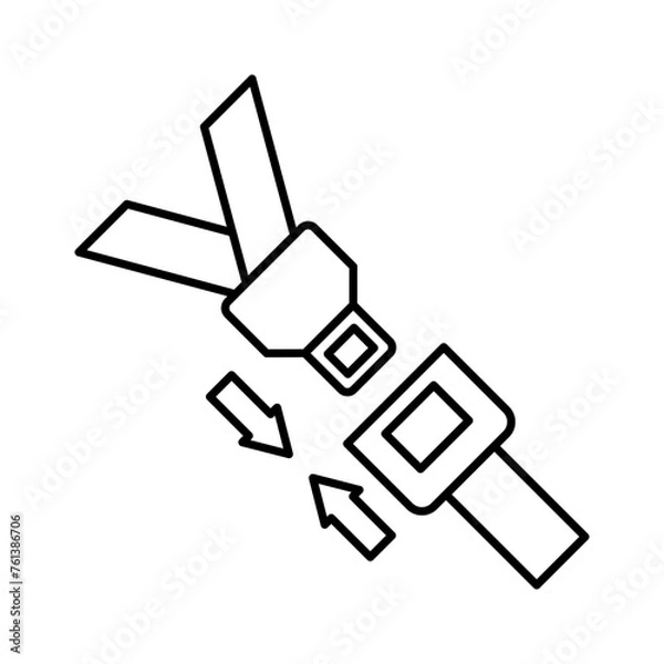 Obraz Car Seat Belt icon vector design templates simple and modern