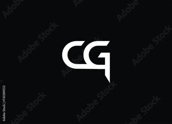 Fototapeta CG Monogram Letter  Logo Design vector template