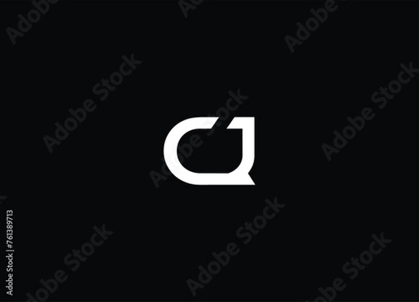 Fototapeta CJ Monogram Letter  Logo Design vector template