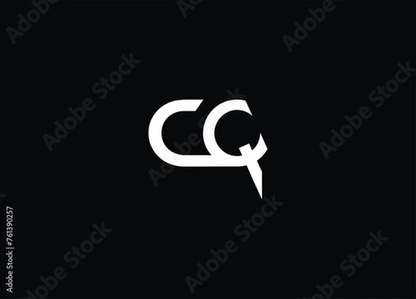 Obraz CQ Monogram Letter  Logo Design vector template