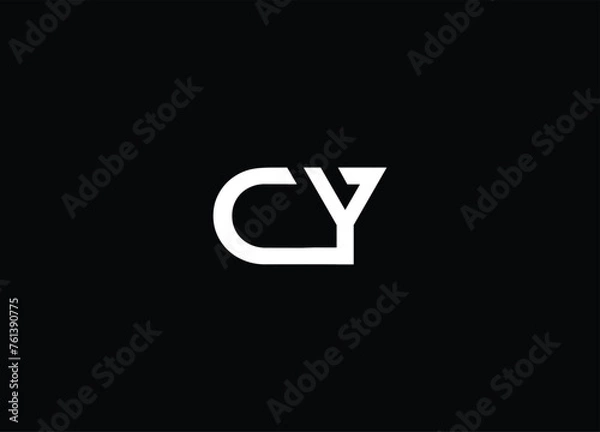 Fototapeta CY Monogram Letter  Logo Design vector template