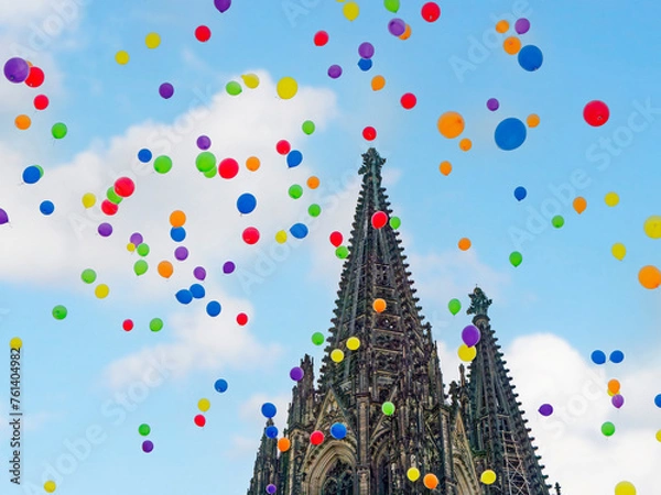 Obraz Bunte Ballons am Dom